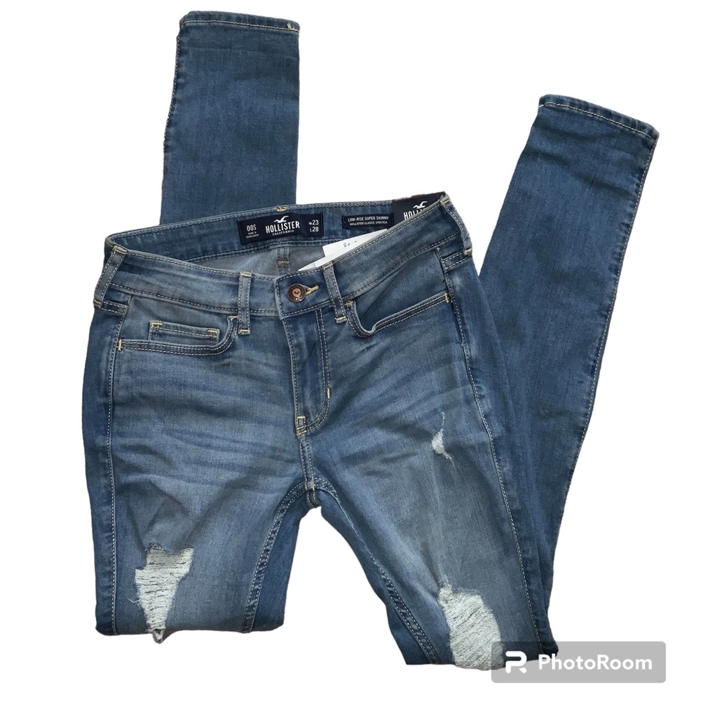 Hollister Low Rise Super Skinny Jeans, Size 00S/ 23x28